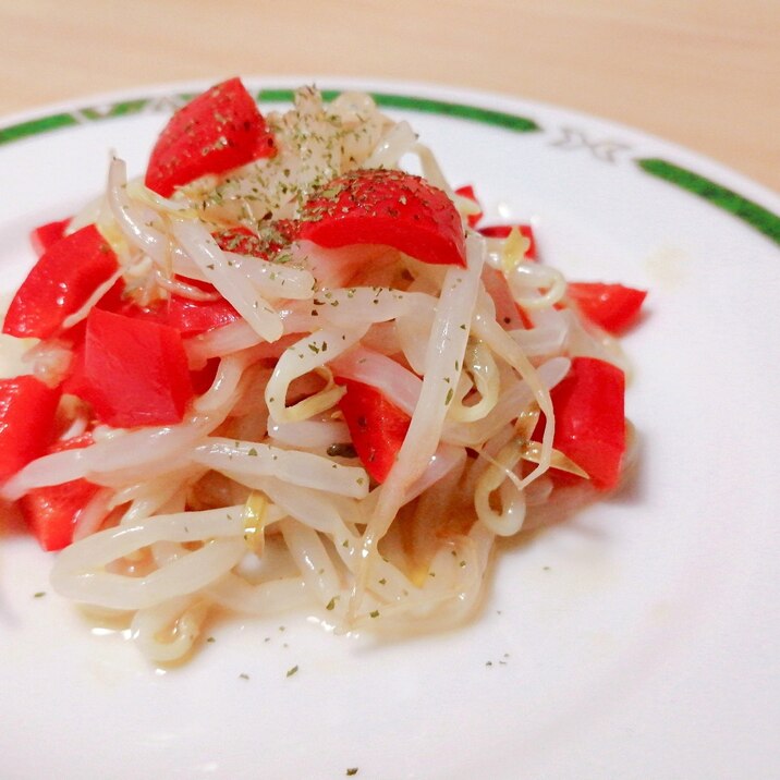 レンジで簡単☆もやしとパプリカのマリネ